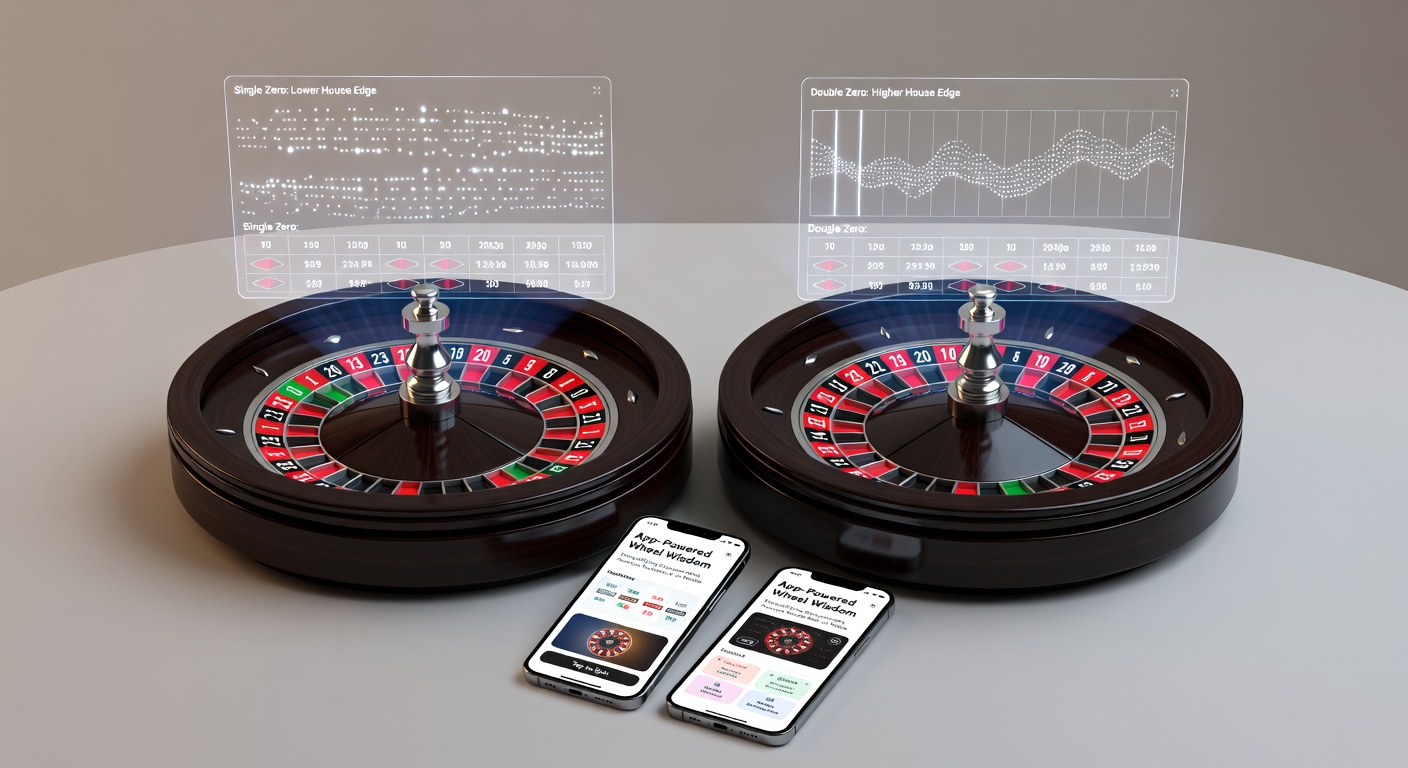 A vibrant mobile screen displaying a roulette wheel in a casino app, highlighting spinning numbers and betting options