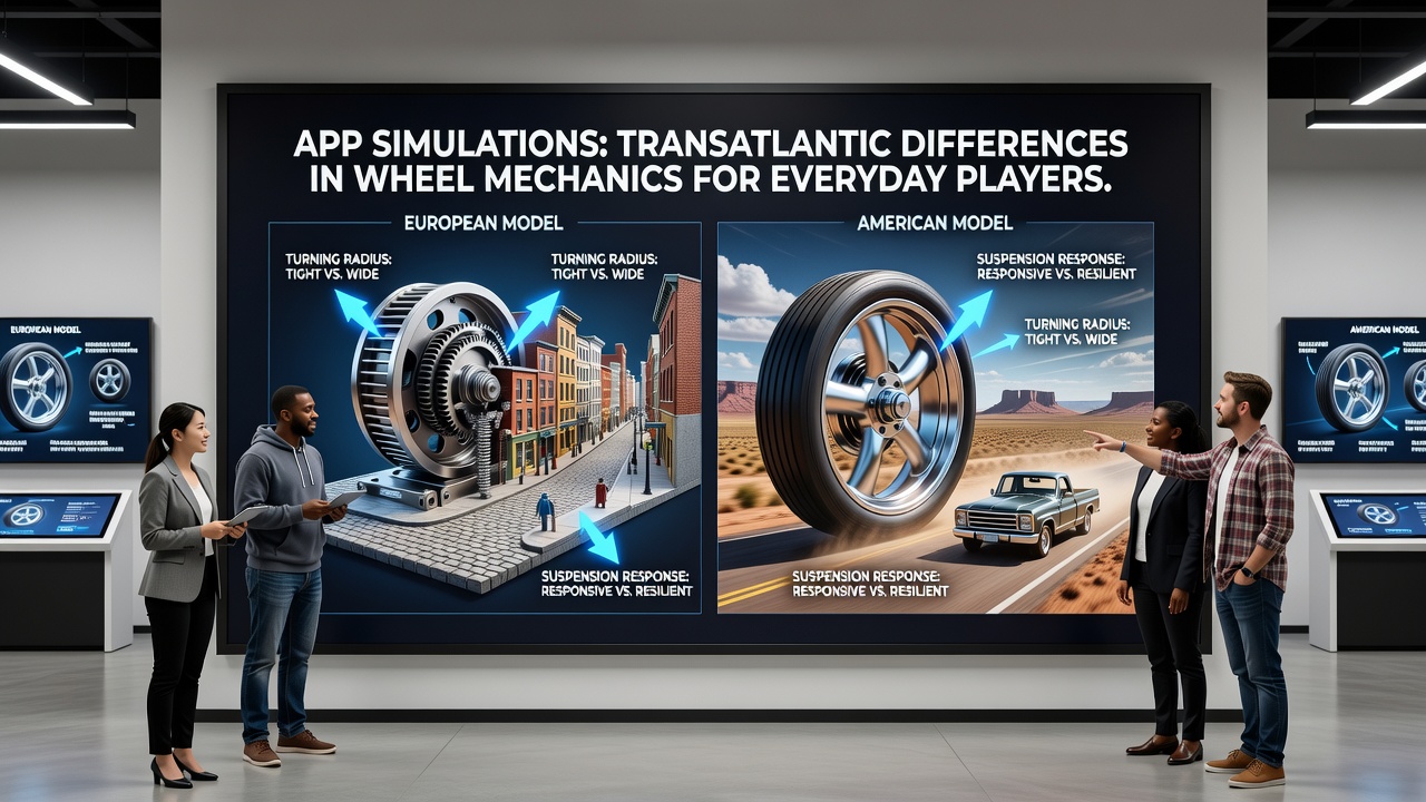 Side-by-side comparison of European and American roulette wheel simulations in a mobile app interface