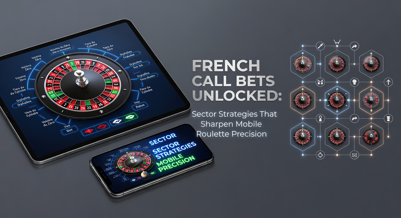 French roulette wheel displaying key call bet sectors like Voisins du Zero and Tiers du Cylindre, with mobile interface overlay for precise touch betting