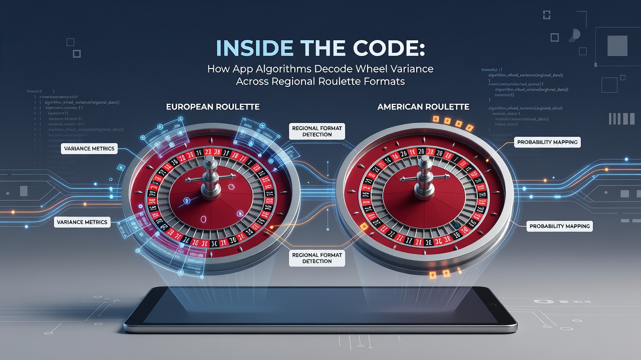 Flowchart showing code pathways for decoding regional roulette wheel variance in mobile applications