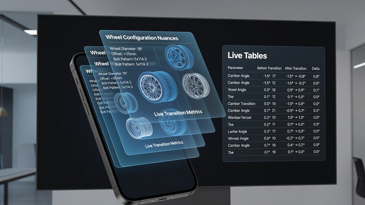 Screenshot of mobile app displaying wheel configuration details during transition to live dealer table