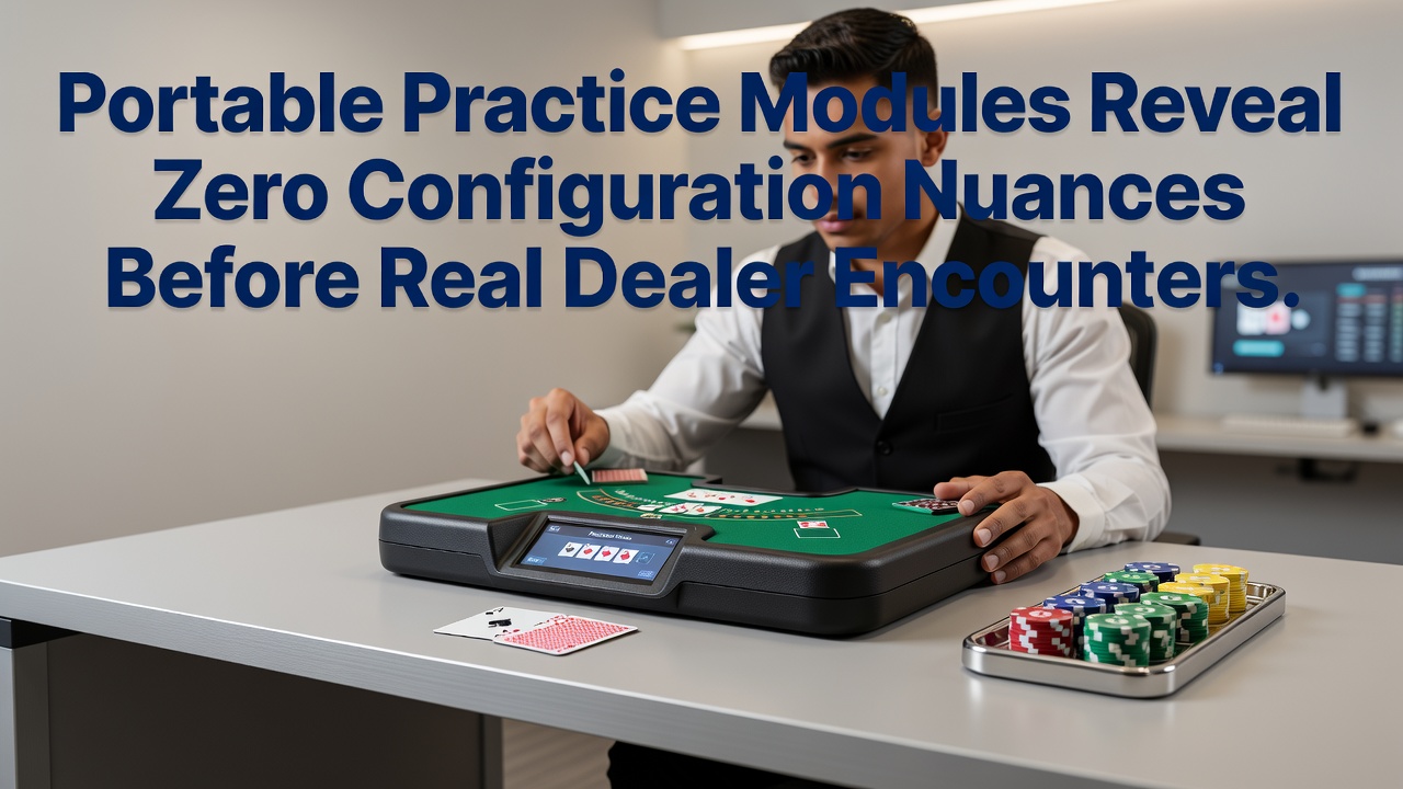 Portable practice module interface displaying zero-setup roulette simulation on mobile device