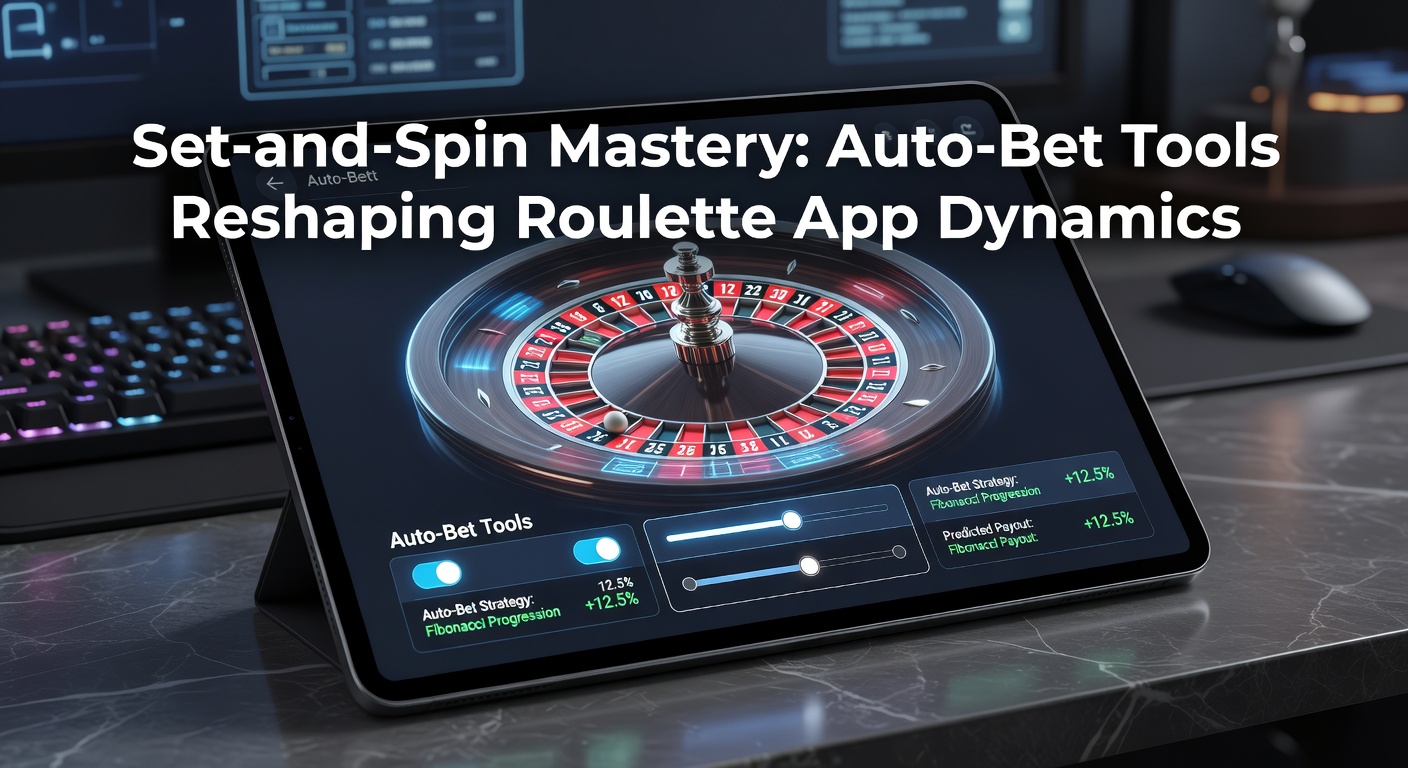 Screenshot of a roulette app interface showing auto-bet setup options with pre-configured spin sequences