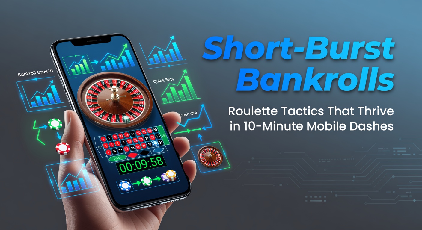 Mobile phone screen showing a roulette app in action during a quick spin session, with chips stacked neatly on the table layout