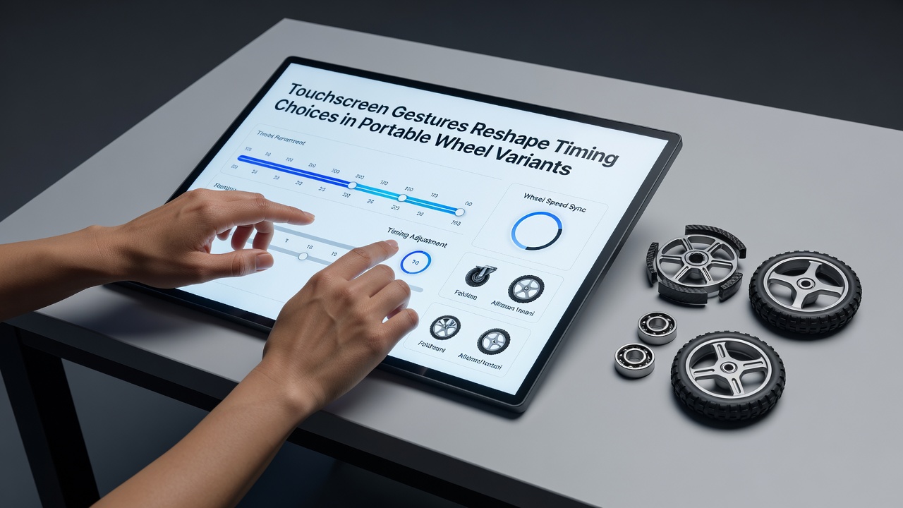Mobile device screen showing roulette wheel mid-spin with gesture control overlays