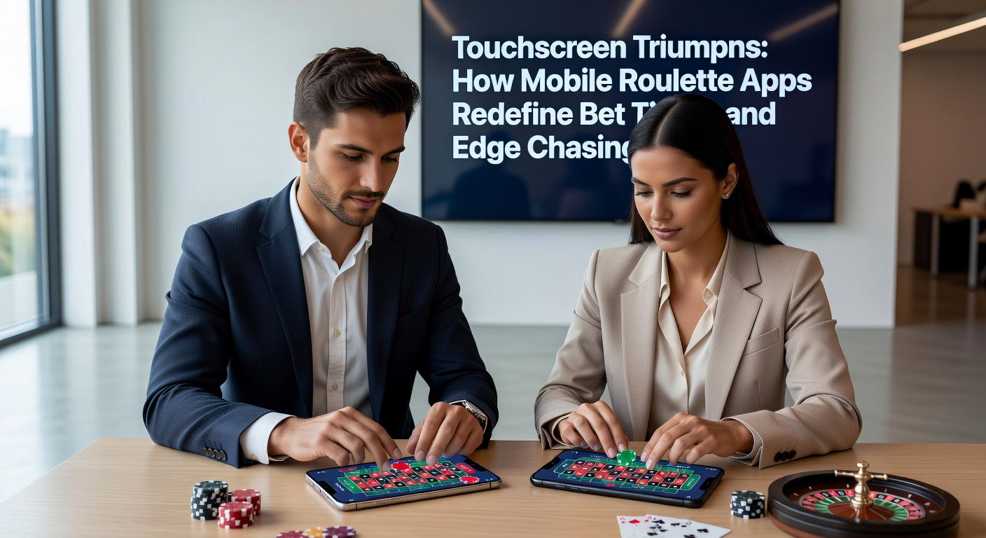 Close-up of fingers interacting with a mobile roulette wheel on a touchscreen, highlighting quick bet placements and live spin action