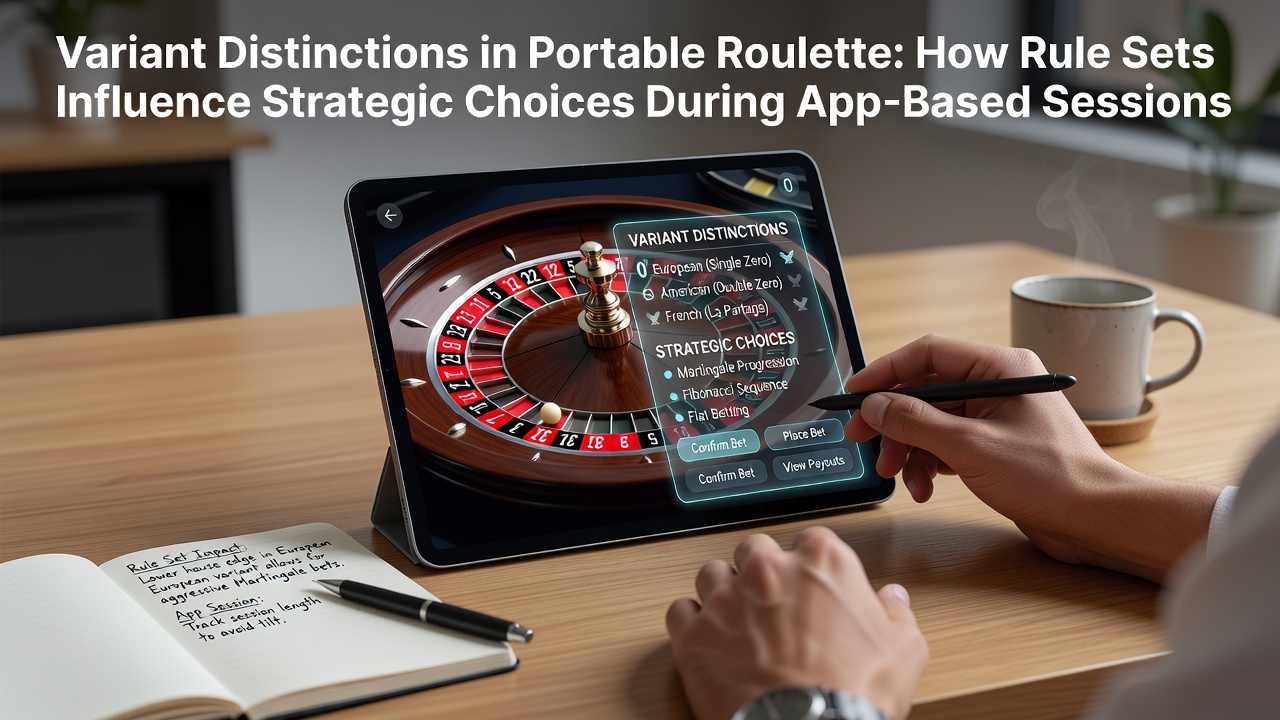 Mobile roulette app interface displaying wheel variants with rule indicators for European and American formats